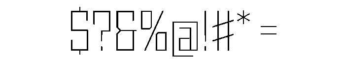 StatenSans NarrowExtraLight Instance Font OTHER CHARS