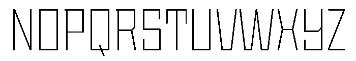 StatenSans NarrowExtraLight Instance Font UPPERCASE