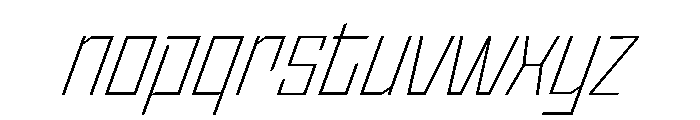 StatenSans NarrowExtraLightOblique Instance Font LOWERCASE