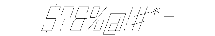 StatenSans NarrowHairlineOblique Instance Font OTHER CHARS