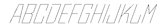 StatenSans NarrowHairlineOblique Instance Font UPPERCASE