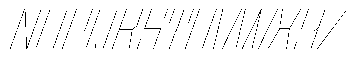 StatenSans NarrowHairlineOblique Instance Font UPPERCASE