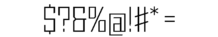 StatenSans NarrowLight Instance Font OTHER CHARS