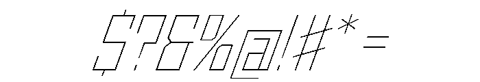 StatenSans NarrowThinOblique Instance Font OTHER CHARS