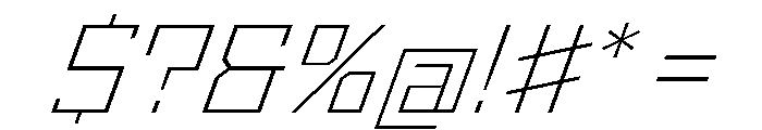StatenSans WideExtraLightOblique Instance Font OTHER CHARS