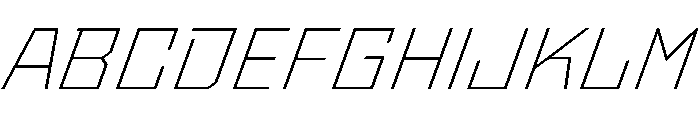 StatenSans WideExtraLightOblique Instance Font UPPERCASE