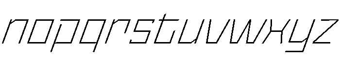 StatenSans WideExtraLightOblique Instance Font LOWERCASE