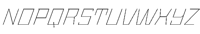 StatenSans WideThinOblique Instance Font UPPERCASE