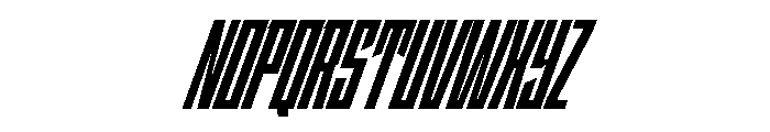 StatenSans XCompressedBlackOblique Instance Font UPPERCASE