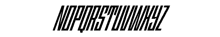 StatenSans XCompressedBoldOblique Instance Font UPPERCASE