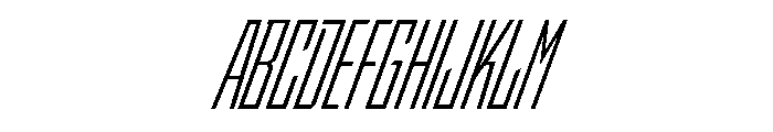 StatenSans XCompressedBookOblique Instance Font UPPERCASE