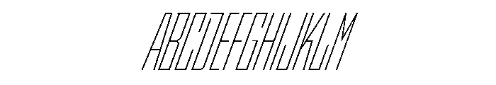 StatenSans XCompressedExtraLightOblique Instance Font UPPERCASE