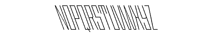 StatenSans XCompressedExtraLightReverse Instance Font UPPERCASE
