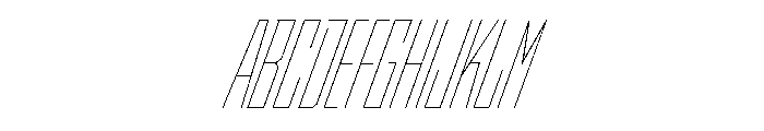 StatenSans XCompressedHairlineOblique Instance Font UPPERCASE