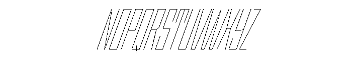 StatenSans XCompressedHairlineOblique Instance Font UPPERCASE