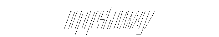 StatenSans XCompressedHairlineOblique Instance Font LOWERCASE