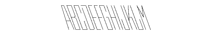 StatenSans XCompressedHairlineReverse Instance Font UPPERCASE