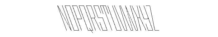 StatenSans XCompressedHairlineReverse Instance Font UPPERCASE
