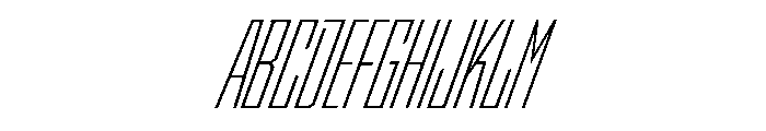 StatenSans XCompressedLightOblique Instance Font UPPERCASE