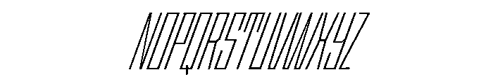 StatenSans XCompressedLightOblique Instance Font UPPERCASE
