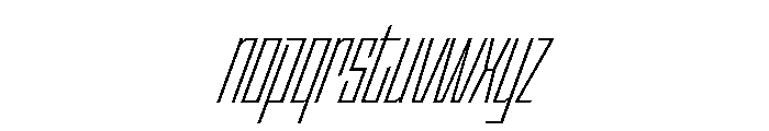 StatenSans XCompressedLightOblique Instance Font LOWERCASE