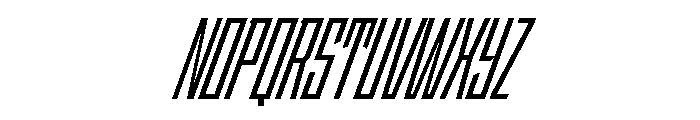 StatenSans XCompressedSemiboldOblique Instance Font UPPERCASE