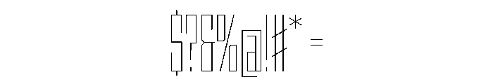 StatenSans XCompressedThin Instance Font OTHER CHARS