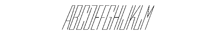 StatenSans XCompressedThinOblique Instance Font UPPERCASE