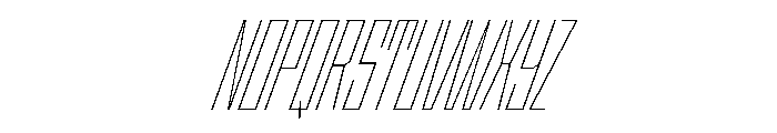 StatenSans XCompressedThinOblique Instance Font UPPERCASE