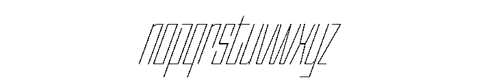 StatenSans XCompressedThinOblique Instance Font LOWERCASE