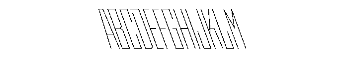 StatenSans XCompressedThinReverse Instance Font UPPERCASE