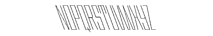 StatenSans XCompressedThinReverse Instance Font UPPERCASE