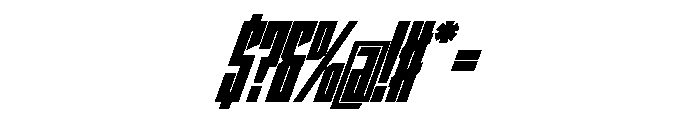 StatenSans XCompressedUltraOblique Instance Font OTHER CHARS
