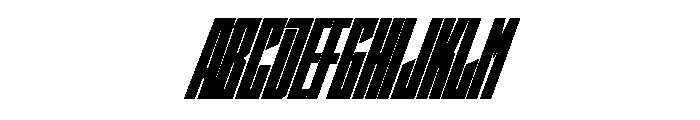 StatenSans XCompressedUltraOblique Instance Font UPPERCASE