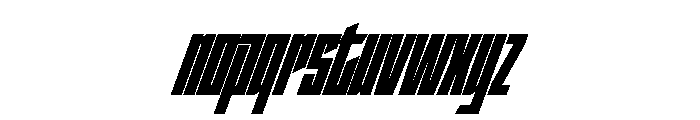 StatenSans XCompressedUltraOblique Instance Font LOWERCASE