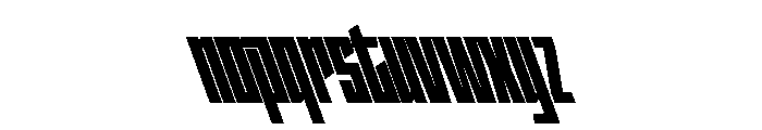 StatenSans XCompressedUltraReverse Instance Font LOWERCASE