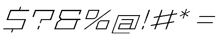StatenSans XExpandedExtraLightOblique Instance Font OTHER CHARS