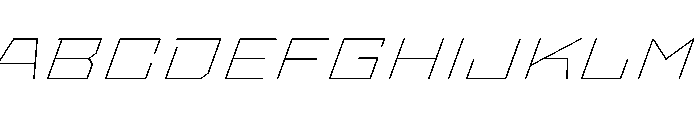 StatenSans XExpandedThinOblique Instance Font UPPERCASE