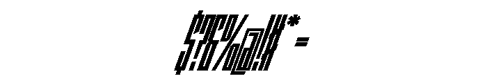StatenSans XXCompressedBlackOblique Instance Font OTHER CHARS
