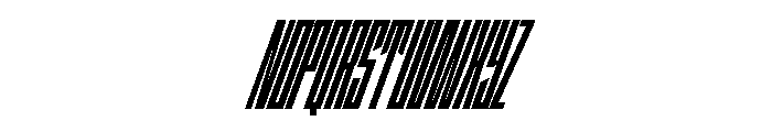 StatenSans XXCompressedBlackOblique Instance Font UPPERCASE