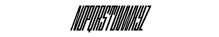 StatenSans XXCompressedBoldOblique Instance Font UPPERCASE