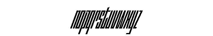 StatenSans XXCompressedBoldOblique Instance Font LOWERCASE