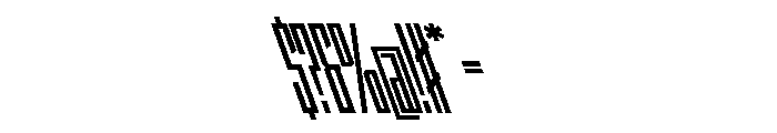 StatenSans XXCompressedBoldReverse Instance Font OTHER CHARS