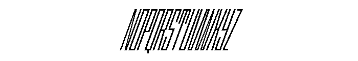StatenSans XXCompressedBookOblique Instance Font UPPERCASE