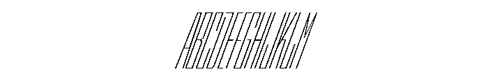 StatenSans XXCompressedExtraLightOblique Instance Font UPPERCASE