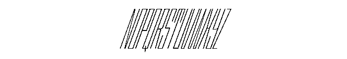 StatenSans XXCompressedExtraLightOblique Instance Font UPPERCASE