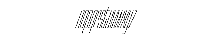 StatenSans XXCompressedExtraLightOblique Instance Font LOWERCASE