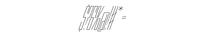 StatenSans XXCompressedHairlineOblique Instance Font OTHER CHARS