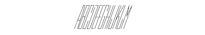 StatenSans XXCompressedHairlineOblique Instance Font UPPERCASE