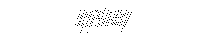 StatenSans XXCompressedHairlineOblique Instance Font LOWERCASE